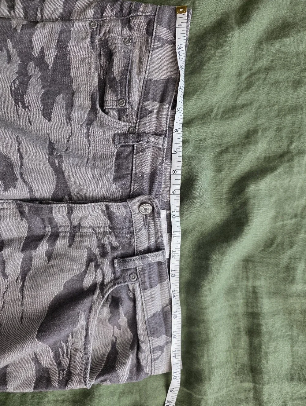 Gustin #595 Camo Selvedge Denim Jeans Slim 35 (Fits 32/33) USA